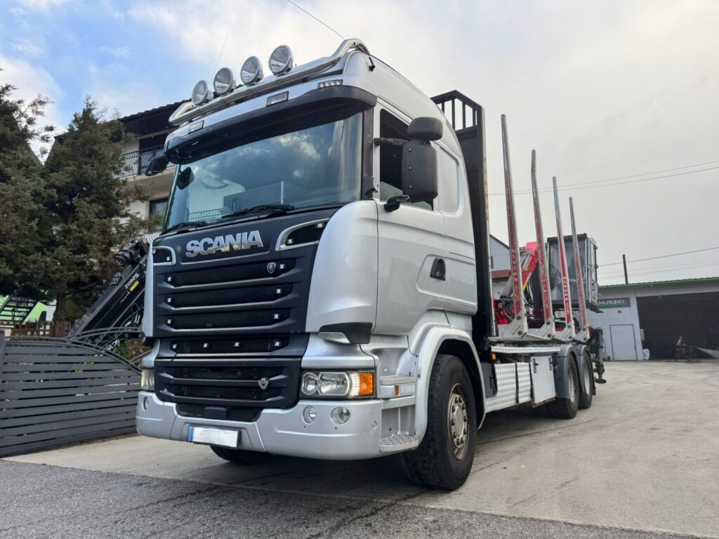 SCANIA R580 - 목재 트럭, 크레인 트럭 : 사진 2 SCANIA R580 - 목재 트럭, 크레인 트럭 : 사진 2