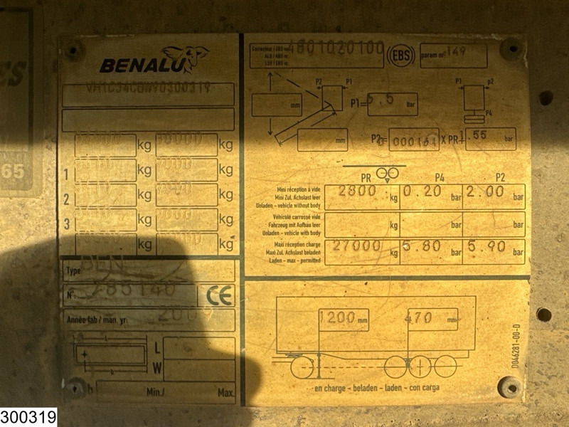 Benalu kipper - 덤프 세미 트레일러 : 사진 4 Benalu kipper - 덤프 세미 트레일러 : 사진 4