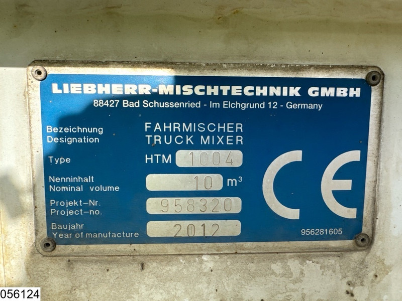 Liebherr Betonmixer Liebherr 10m3 - 콘크리트 믹서 세미 트레일러 : 사진 5 Liebherr Betonmixer Liebherr 10m3 - 콘크리트 믹서 세미 트레일러 : 사진 5