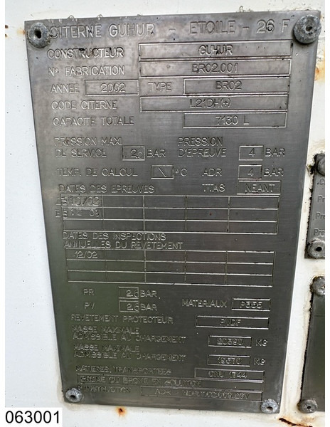 MAISONNEUVE gas 7130 Liter, GAS, 1 Compartment - 유조 세미 트레일러 : 사진 4 MAISONNEUVE gas 7130 Liter, GAS, 1 Compartment - 유조 세미 트레일러 : 사진 4