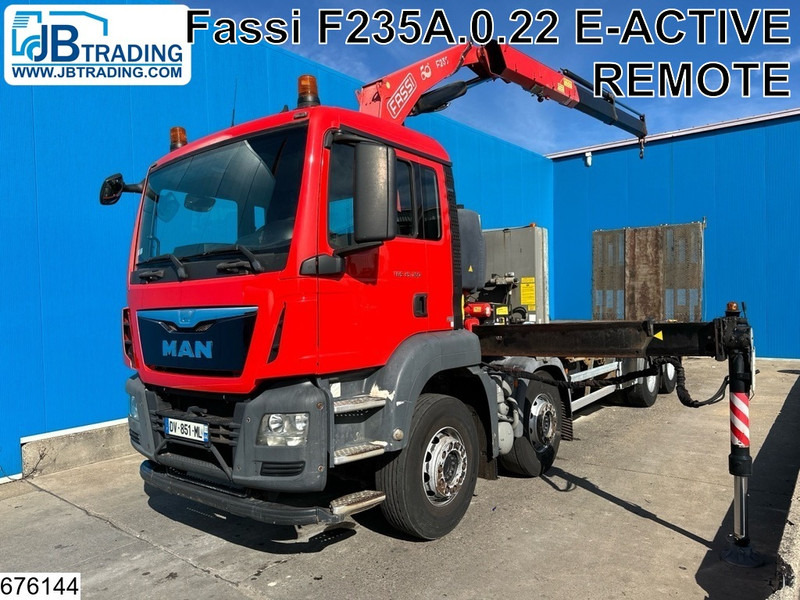 MAN TGS 35 360 8x2, EURO 6, FASSI, Winch - 드롭사이드/ 플랫베드 트럭, 크레인 트럭 : 사진 1 MAN TGS 35 360 8x2, EURO 6, FASSI, Winch - 드롭사이드/ 플랫베드 트럭, 크레인 트럭 : 사진 1