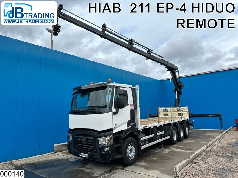 Renault C 430 8X4, EURO 6, HIAB, Remote - 드롭사이드/ 플랫베드 트럭, 크레인 트럭 : 사진 1 Renault C 430 8X4, EURO 6, HIAB, Remote - 드롭사이드/ 플랫베드 트럭, 크레인 트럭 : 사진 1