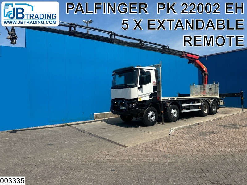 Renault C 430 8X4, EURO 6, Steel suspension, Palfinger - 드롭사이드/ 플랫베드 트럭, 크레인 트럭 : 사진 1 Renault C 430 8X4, EURO 6, Steel suspension, Palfinger - 드롭사이드/ 플랫베드 트럭, 크레인 트럭 : 사진 1