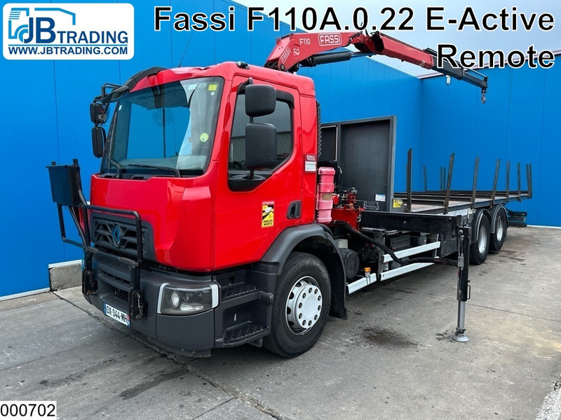 Renault D 26 320 6x2, EURO 6, Fassi, Remote - 드롭사이드/ 플랫베드 트럭, 크레인 트럭 : 사진 1 Renault D 26 320 6x2, EURO 6, Fassi, Remote - 드롭사이드/ 플랫베드 트럭, 크레인 트럭 : 사진 1