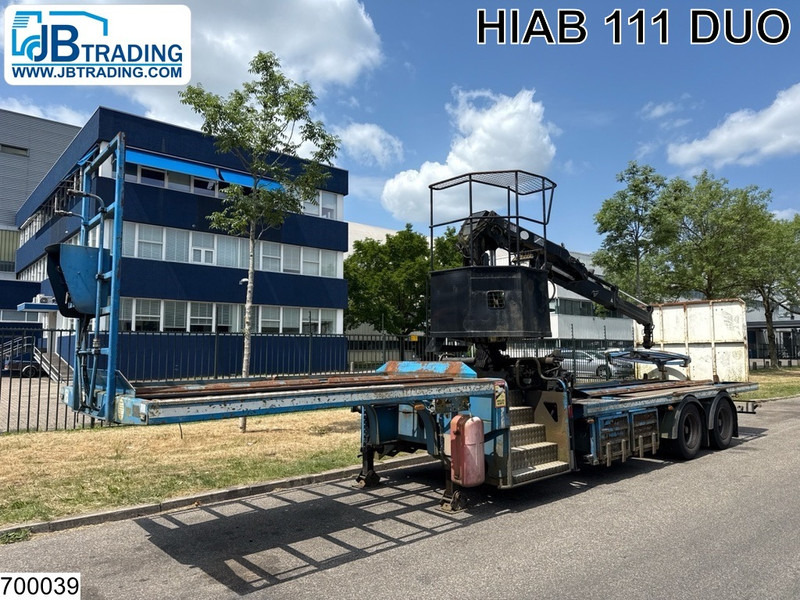 Samro open laadbak Hiab - 드롭사이드/ 플랫베드 세미 트레일러 : 사진 1 Samro open laadbak Hiab - 드롭사이드/ 플랫베드 세미 트레일러 : 사진 1