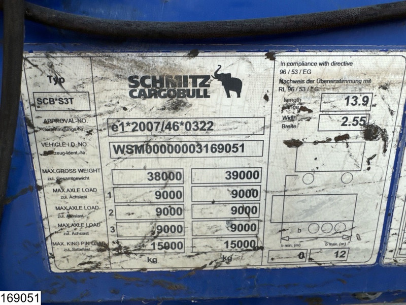 Schmitz Cargobull Tautliner - 커튼사이더 세미 트레일러 : 사진 4 Schmitz Cargobull Tautliner - 커튼사이더 세미 트레일러 : 사진 4