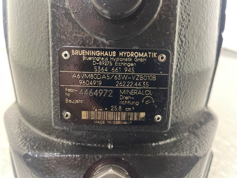 Schaeff SKL844-5364661945-A6VM80DA5/63W-Drive motor - 유압 건설기계 용 : 사진 4 Schaeff SKL844-5364661945-A6VM80DA5/63W-Drive motor - 유압 건설기계 용 : 사진 4