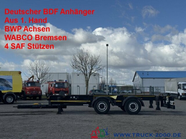 Kögel ZW 18-22,5 Tandem BDF BPW Achsen Scheibenbremsen - 컨테이너 운반 장치/ 스와프 보디 트레일러 : 사진 1 Kögel ZW 18-22,5 Tandem BDF BPW Achsen Scheibenbremsen - 컨테이너 운반 장치/ 스와프 보디 트레일러 : 사진 1