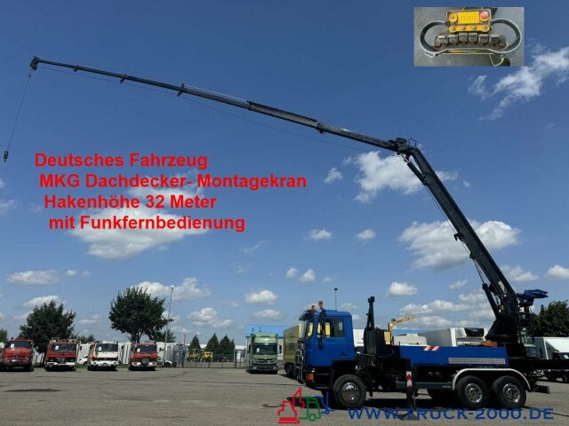 MAN 24.340 6x4 MKG Dachdecker Montagekran 32m +Winde - 크레인 트럭 : 사진 1 MAN 24.340 6x4 MKG Dachdecker Montagekran 32m +Winde - 크레인 트럭 : 사진 1