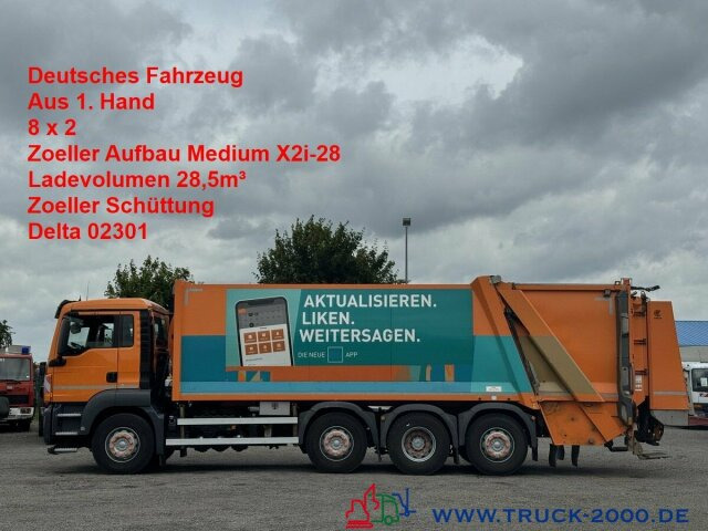 MAN TGS 35.360 8x2 Zoeller 29m³ Medium Schüttung 1.3 - 쓰레기차 : 사진 1 MAN TGS 35.360 8x2 Zoeller 29m³ Medium Schüttung 1.3 - 쓰레기차 : 사진 1