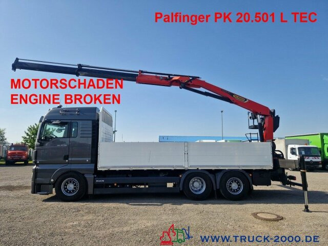 MAN TGX 26.500 PK 20501L Motorschaden/ Engine broken - 드롭사이드/ 플랫베드 트럭, 크레인 트럭 : 사진 1 MAN TGX 26.500 PK 20501L Motorschaden/ Engine broken - 드롭사이드/ 플랫베드 트럭, 크레인 트럭 : 사진 1