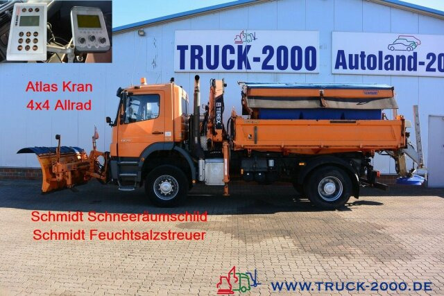 Mercedes-Benz 1829 4x4 Kran Winter Schneeschild Salzstreuer - 덤프트럭, 크레인 트럭 : 사진 1 Mercedes-Benz 1829 4x4 Kran Winter Schneeschild Salzstreuer - 덤프트럭, 크레인 트럭 : 사진 1