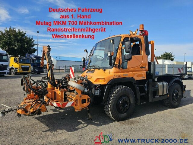 Unimog U 400 Vario Pilot Mähtür + Mulag Mähkombination - 덤프트럭 : 사진 1 Unimog U 400 Vario Pilot Mähtür + Mulag Mähkombination - 덤프트럭 : 사진 1