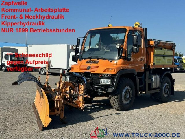 Unimog U400 Winterdienst Salzstreuer - *Schneeschild* - 제설차량 : 사진 1 Unimog U400 Winterdienst Salzstreuer - *Schneeschild* - 제설차량 : 사진 1