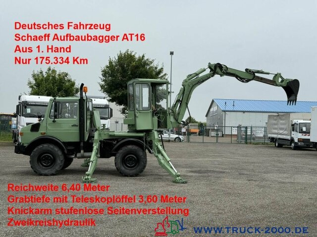 Unimog U427/10 Schaeff Mobilbagger AT 16 NUR 175 TKM - 휠 굴삭기 : 사진 1 Unimog U427/10 Schaeff Mobilbagger AT 16 NUR 175 TKM - 휠 굴삭기 : 사진 1