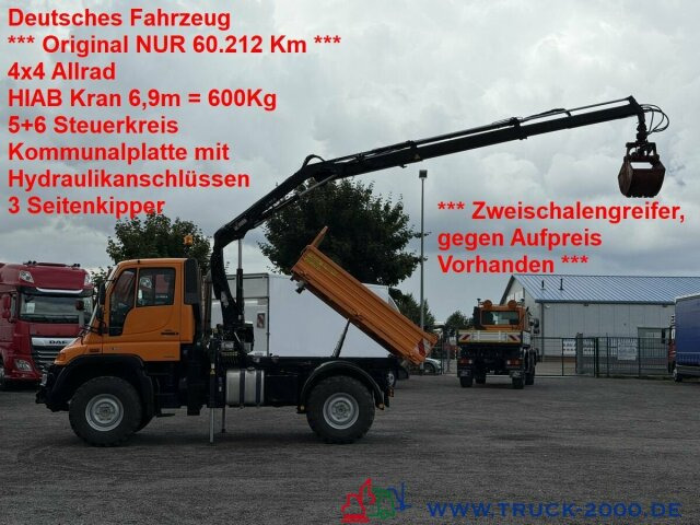 Unimog Unimog U300 4x4 Hiab Kran mit original 60.212 Km - 덤프트럭, 크레인 트럭 : 사진 1 Unimog Unimog U300 4x4 Hiab Kran mit original 60.212 Km - 덤프트럭, 크레인 트럭 : 사진 1