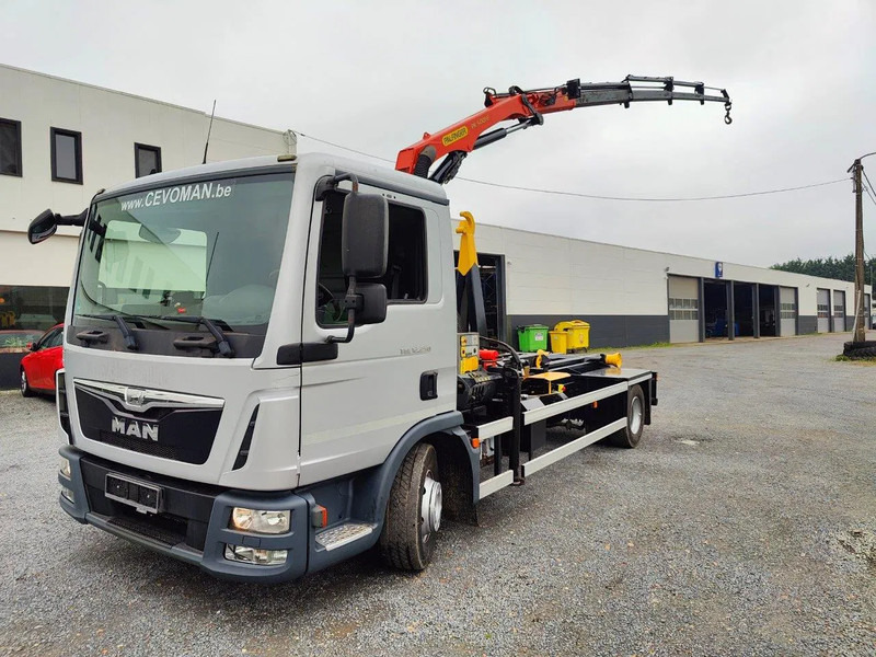 MAN TGL 12.250 Container + Palfinger PK5001 Remote - 후크 리프트 트럭, 크레인 트럭 : 사진 1 MAN TGL 12.250 Container + Palfinger PK5001 Remote - 후크 리프트 트럭, 크레인 트럭 : 사진 1