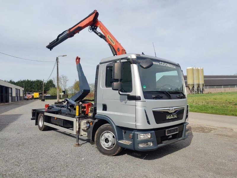 MAN TGL 12.250 Containersysteem met kraan Palfinger PK9001 + Remote - 후크 리프트 트럭, 크레인 트럭 : 사진 2 MAN TGL 12.250 Containersysteem met kraan Palfinger PK9001 + Remote - 후크 리프트 트럭, 크레인 트럭 : 사진 2