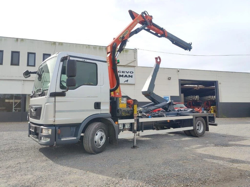 MAN TGL 12.250 Containersysteem met kraan Palfinger PK9001 + Remote - 후크 리프트 트럭, 크레인 트럭 : 사진 1 MAN TGL 12.250 Containersysteem met kraan Palfinger PK9001 + Remote - 후크 리프트 트럭, 크레인 트럭 : 사진 1