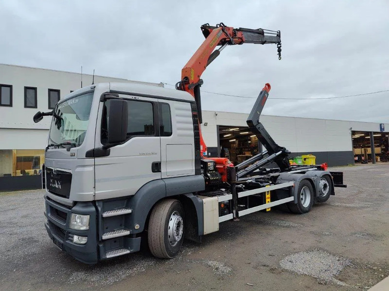 MAN TGS 26.320 Container Multilift + Kraan Palfinger PK16502 - 후크 리프트 트럭, 크레인 트럭 : 사진 1 MAN TGS 26.320 Container Multilift + Kraan Palfinger PK16502 - 후크 리프트 트럭, 크레인 트럭 : 사진 1