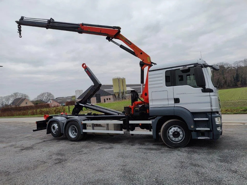 MAN TGS 26.320 Container Multilift + Kraan Palfinger PK16502 - 후크 리프트 트럭, 크레인 트럭 : 사진 3 MAN TGS 26.320 Container Multilift + Kraan Palfinger PK16502 - 후크 리프트 트럭, 크레인 트럭 : 사진 3