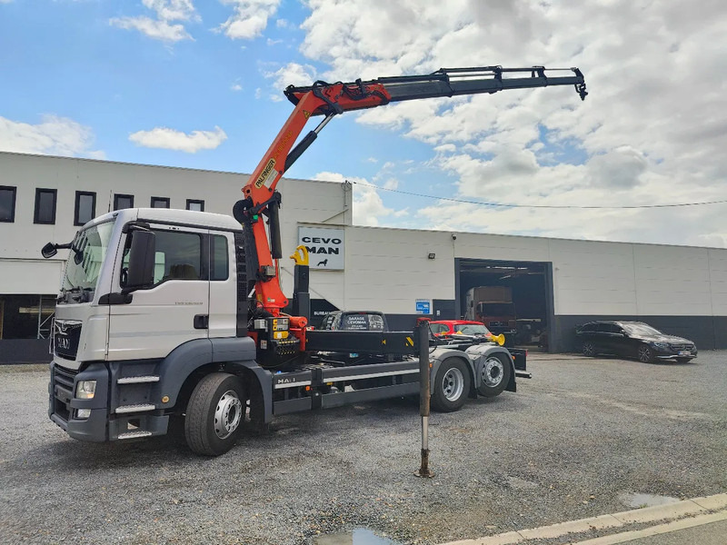 MAN TGS 26.420 Container / Palfinger PK18002 - 후크 리프트 트럭, 크레인 트럭 : 사진 1 MAN TGS 26.420 Container / Palfinger PK18002 - 후크 리프트 트럭, 크레인 트럭 : 사진 1