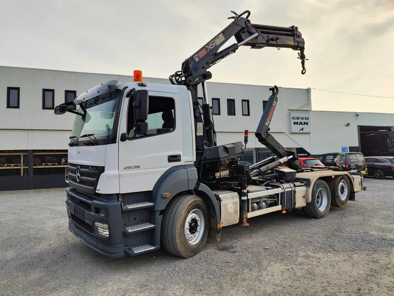 Mercedes-Benz Axor 2536 Euro5 container multilift crane HIAB 220 - 후크 리프트 트럭, 크레인 트럭 : 사진 1 Mercedes-Benz Axor 2536 Euro5 container multilift crane HIAB 220 - 후크 리프트 트럭, 크레인 트럭 : 사진 1