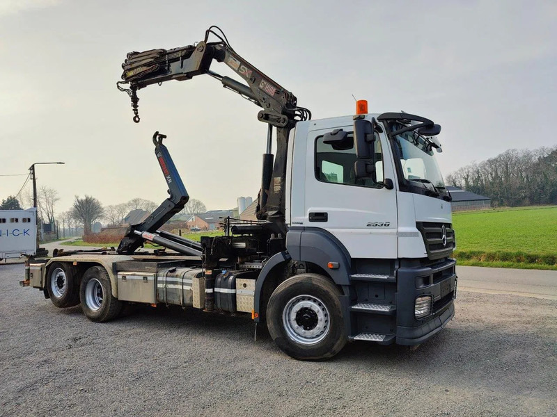 Mercedes-Benz Axor 2536 Euro5 container multilift crane HIAB 220 - 후크 리프트 트럭, 크레인 트럭 : 사진 2 Mercedes-Benz Axor 2536 Euro5 container multilift crane HIAB 220 - 후크 리프트 트럭, 크레인 트럭 : 사진 2