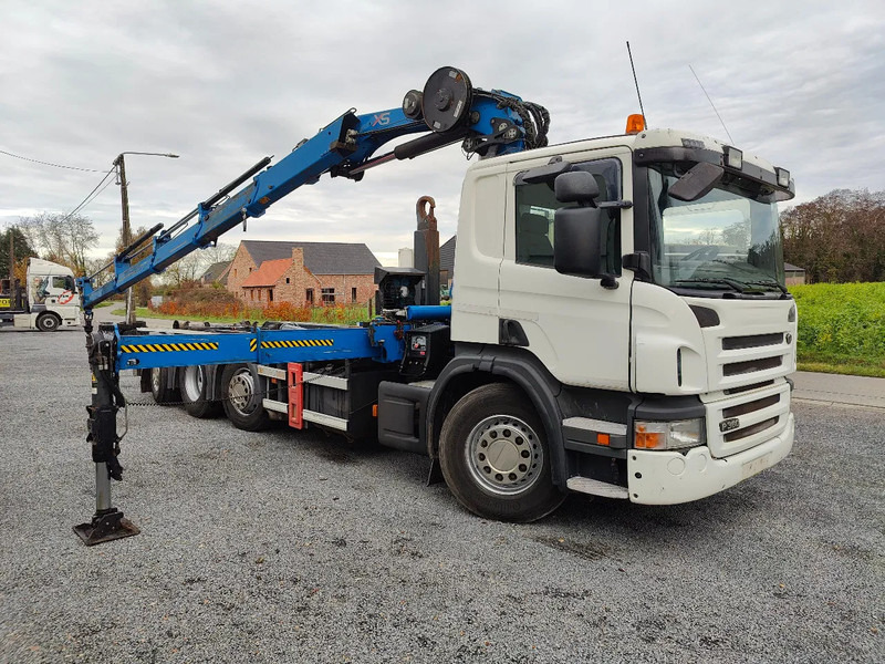 Scania P360 8x2 Tridem container Crane HIAB 244 - 후크 리프트 트럭, 크레인 트럭 : 사진 1 Scania P360 8x2 Tridem container Crane HIAB 244 - 후크 리프트 트럭, 크레인 트럭 : 사진 1