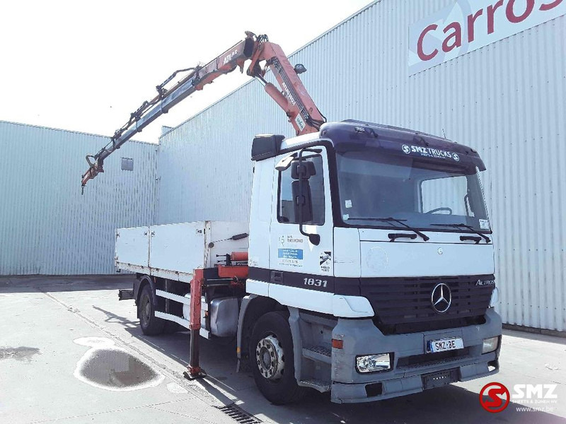 Mercedes-Benz Actros 1831 Atlas Ak140.1A4+remote lames steel 165000km - 드롭사이드/ 플랫베드 트럭, 크레인 트럭 : 사진 1 Mercedes-Benz Actros 1831 Atlas Ak140.1A4+remote lames steel 165000km - 드롭사이드/ 플랫베드 트럭, 크레인 트럭 : 사진 1