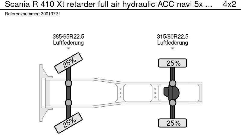 트랙터 유닛 Scania R 410 Xt retarder full air hydraulic ACC navi 5x avaiilble : 사진 13