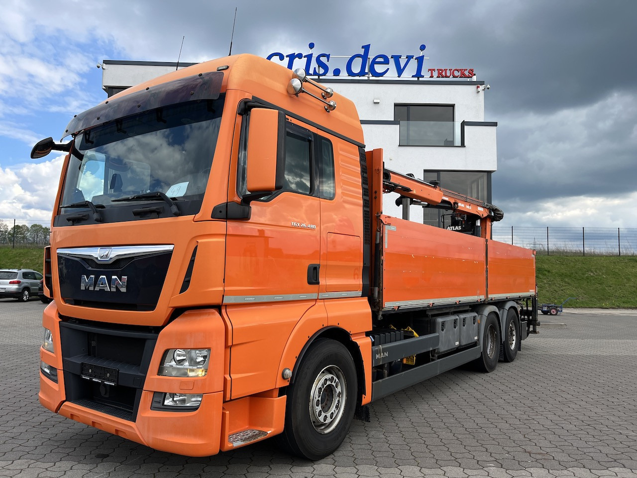 MAN TGX 26.480 6x2 Atlas 145.2 Kran Baustoff AHK - 드롭사이드/ 플랫베드 트럭, 크레인 트럭 : 사진 1 MAN TGX 26.480 6x2 Atlas 145.2 Kran Baustoff AHK - 드롭사이드/ 플랫베드 트럭, 크레인 트럭 : 사진 1