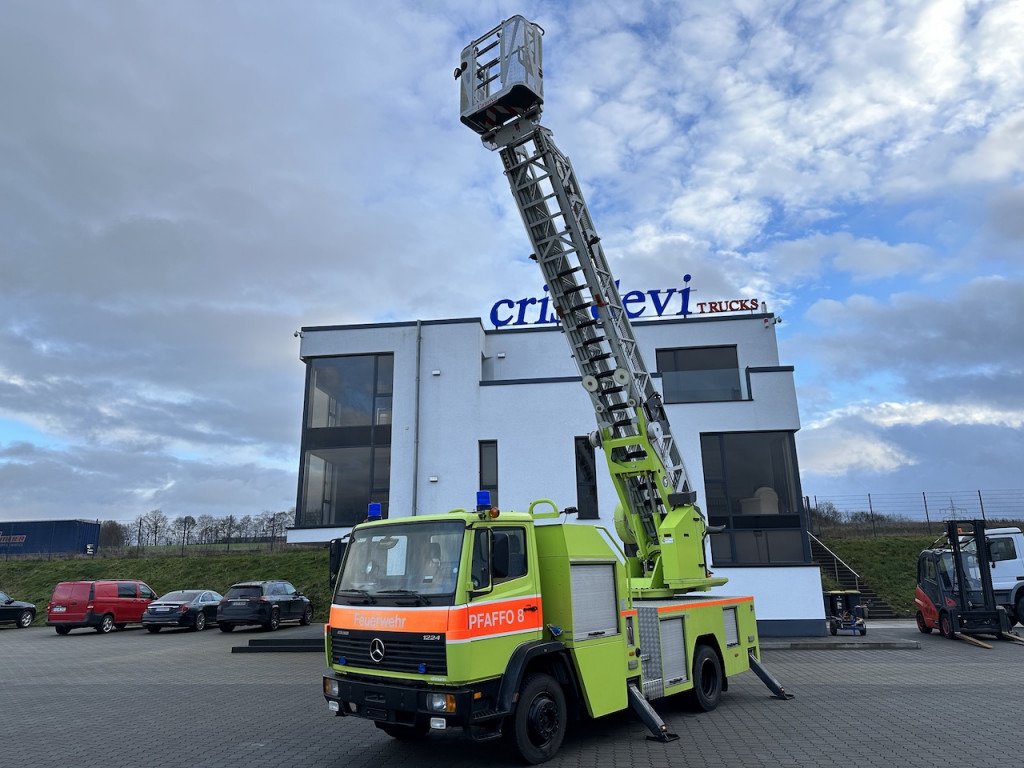 Mercedes-Benz 1224 4x2 Dreh Leiter 25 m Korb Feuerwehr - 트럭 탑재 고가작업 플랫폼 : 사진 1 Mercedes-Benz 1224 4x2 Dreh Leiter 25 m Korb Feuerwehr - 트럭 탑재 고가작업 플랫폼 : 사진 1