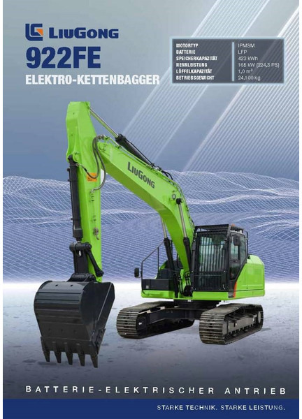 LIUGONG 922 FE vollelektrisch, 24.100 kg - 크롤러 굴삭기 : 사진 1 LIUGONG 922 FE vollelektrisch, 24.100 kg - 크롤러 굴삭기 : 사진 1