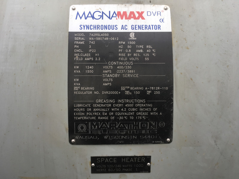 MTU 12V4000 G23R GENERATOR 1550KVA USED - 발전기 세트 : 사진 5 MTU 12V4000 G23R GENERATOR 1550KVA USED - 발전기 세트 : 사진 5