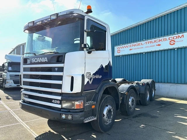 Scania R124-420 C 8x4 FULL STEEL CHASSIS (EURO 3 / FULL STEEL SUSPENSION / REDUCTION AXLES / GRS900 GEARBOX) - 캡 새시 트럭 : 사진 1 Scania R124-420 C 8x4 FULL STEEL CHASSIS (EURO 3 / FULL STEEL SUSPENSION / REDUCTION AXLES / GRS900 GEARBOX) - 캡 새시 트럭 : 사진 1