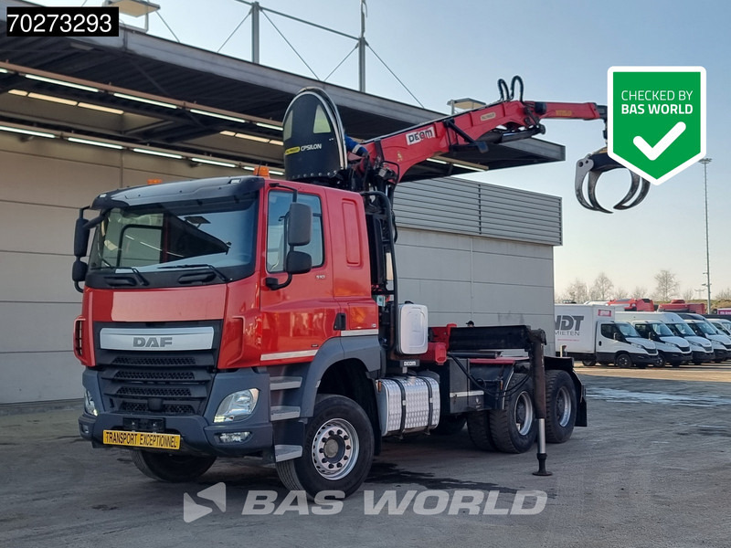 DAF CF 510 6X4 Retarder Big-Axle Holz Kran Palfinger Epsilon S260L82 - 트랙터 유닛 : 사진 1 DAF CF 510 6X4 Retarder Big-Axle Holz Kran Palfinger Epsilon S260L82 - 트랙터 유닛 : 사진 1