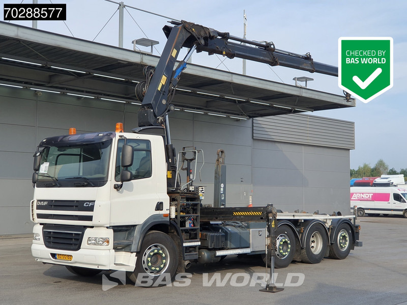 DAF CF85.360 8X2 NL-Truck HIAB 211 E-3 Hipro Crane + Hooklift Lift+steering Axle Automatic Euro 5 - 후크 리프트 트럭, 크레인 트럭 : 사진 1 DAF CF85.360 8X2 NL-Truck HIAB 211 E-3 Hipro Crane + Hooklift Lift+steering Axle Automatic Euro 5 - 후크 리프트 트럭, 크레인 트럭 : 사진 1