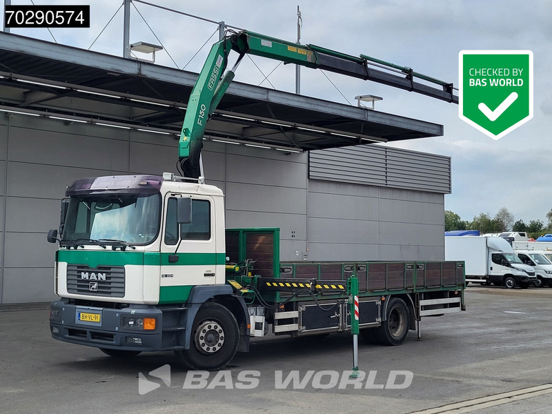 MAN 18.224 18 M 4X2 NL-Truck APK Fassi F150A.24 Kran Crane Manual Euro 2 - 드롭사이드/ 플랫베드 트럭, 크레인 트럭 : 사진 1 MAN 18.224 18 M 4X2 NL-Truck APK Fassi F150A.24 Kran Crane Manual Euro 2 - 드롭사이드/ 플랫베드 트럭, 크레인 트럭 : 사진 1