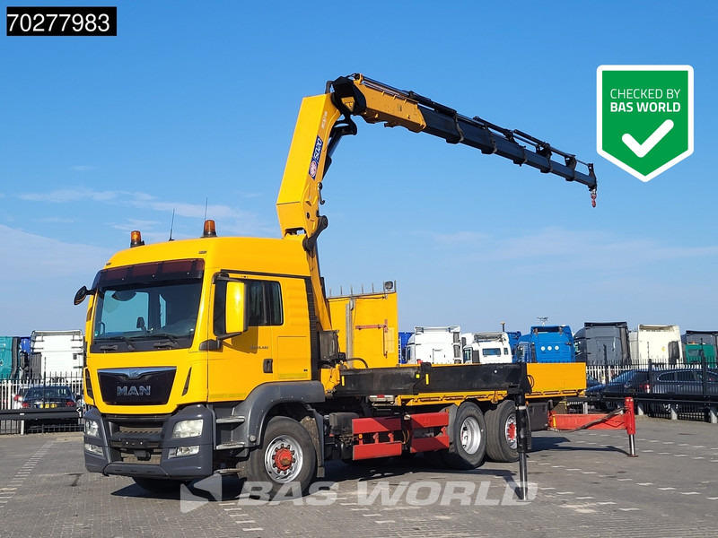 MAN TGS 26.480 6X4 HMF 5020-K6 Crane Kran Hydrodrive Lift+Lenkachse Euro 6 - 드롭사이드/ 플랫베드 트럭, 크레인 트럭 : 사진 1 MAN TGS 26.480 6X4 HMF 5020-K6 Crane Kran Hydrodrive Lift+Lenkachse Euro 6 - 드롭사이드/ 플랫베드 트럭, 크레인 트럭 : 사진 1