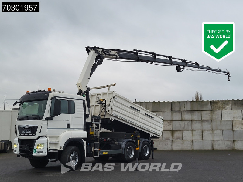 MAN TGS 33.420 6X6 Palfinger PK33002 EH Crane 12m3 tipper Manual Retarder Big-Axle Euro 6 - 덤프트럭, 크레인 트럭 : 사진 1 MAN TGS 33.420 6X6 Palfinger PK33002 EH Crane 12m3 tipper Manual Retarder Big-Axle Euro 6 - 덤프트럭, 크레인 트럭 : 사진 1