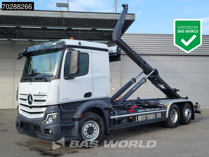 Mercedes-Benz Actros 2745 6X2 New! Meiller RS21.70 Abrollkipper Retarder Lift-Lenk Asche Navi Automatic - 후크 리프트 트럭 : 사진 1 Mercedes-Benz Actros 2745 6X2 New! Meiller RS21.70 Abrollkipper Retarder Lift-Lenk Asche Navi Automatic - 후크 리프트 트럭 : 사진 1