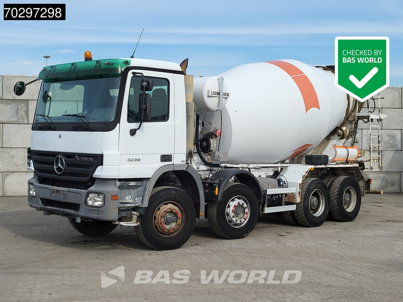 Mercedes-Benz Actros 3236 8X4 9m3 Liebherr 3-Pedals Steelsuspension Big-Axle Euro 3 - 콘크리트 믹서 트럭 : 사진 1 Mercedes-Benz Actros 3236 8X4 9m3 Liebherr 3-Pedals Steelsuspension Big-Axle Euro 3 - 콘크리트 믹서 트럭 : 사진 1