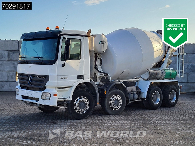Mercedes-Benz Actros 3236 8X4 9m3 Stetter Mixer Retarder Steelsuspension Big-Axle Euro 3 - 콘크리트 믹서 트럭 : 사진 1 Mercedes-Benz Actros 3236 8X4 9m3 Stetter Mixer Retarder Steelsuspension Big-Axle Euro 3 - 콘크리트 믹서 트럭 : 사진 1