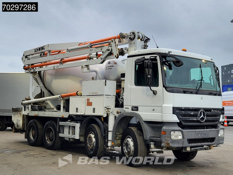 Mercedes-Benz Actros 3241 8X4 21meter Pump + 7m3 Stetter Mixer Steelsuspension Big-Axle Manual Euro 5 - 콘크리트 펌프 트럭 : 사진 3 Mercedes-Benz Actros 3241 8X4 21meter Pump + 7m3 Stetter Mixer Steelsuspension Big-Axle Manual Euro 5 - 콘크리트 펌프 트럭 : 사진 3