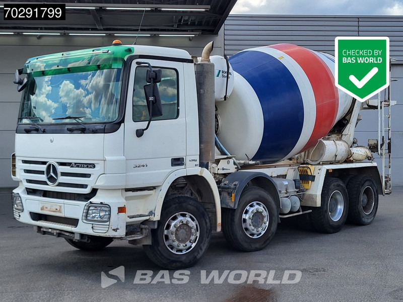 Mercedes-Benz Actros 3241 8X4 9m3 Schwing Stetter Retarder Big-Axle Steelsuspension 3-Pedals Euro 4 - 콘크리트 믹서 트럭 : 사진 1 Mercedes-Benz Actros 3241 8X4 9m3 Schwing Stetter Retarder Big-Axle Steelsuspension 3-Pedals Euro 4 - 콘크리트 믹서 트럭 : 사진 1