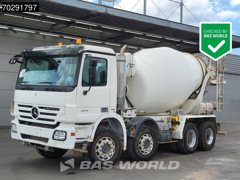 Mercedes-Benz Actros 3241 8X4 Retarder 9m3 Stetter Steelsuspension 3-Pedals Euro 4 - 콘크리트 믹서 트럭 : 사진 1 Mercedes-Benz Actros 3241 8X4 Retarder 9m3 Stetter Steelsuspension 3-Pedals Euro 4 - 콘크리트 믹서 트럭 : 사진 1