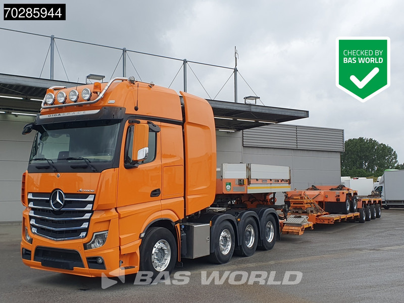 Mercedes-Benz Actros 8X4 180T GigaSpace Retarder Hydrauliek BigAxle Alcoa´s // Lowbed Trailer / 6 Axles / Hydraulic Pendle Axles / Extendable - 트랙터 유닛 : 사진 1 Mercedes-Benz Actros 8X4 180T GigaSpace Retarder Hydrauliek BigAxle Alcoa´s // Lowbed Trailer / 6 Axles / Hydraulic Pendle Axles / Extendable - 트랙터 유닛 : 사진 1