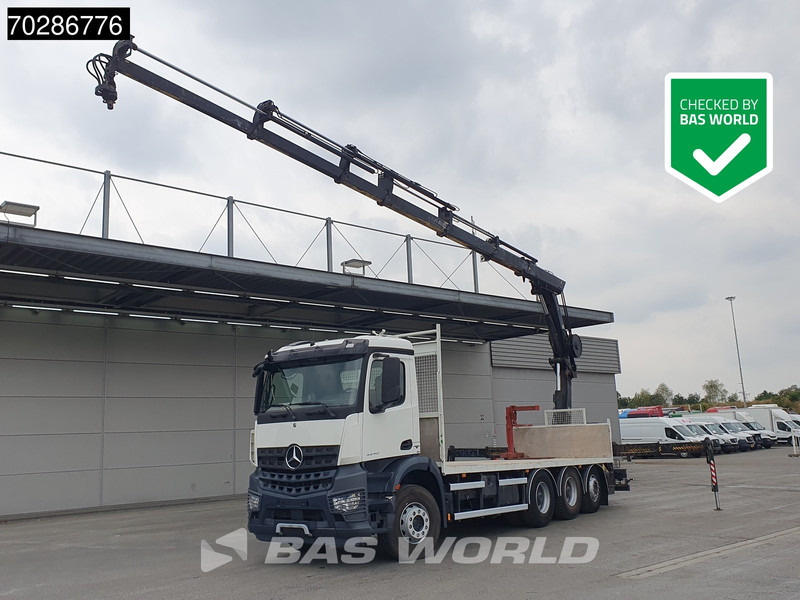 Mercedes-Benz Arocs 3240 8X4 HIAB 211E-6 HIPRO Big-Axle Lift+Steering Navi Euro 6 - 드롭사이드/ 플랫베드 트럭, 크레인 트럭 : 사진 1 Mercedes-Benz Arocs 3240 8X4 HIAB 211E-6 HIPRO Big-Axle Lift+Steering Navi Euro 6 - 드롭사이드/ 플랫베드 트럭, 크레인 트럭 : 사진 1