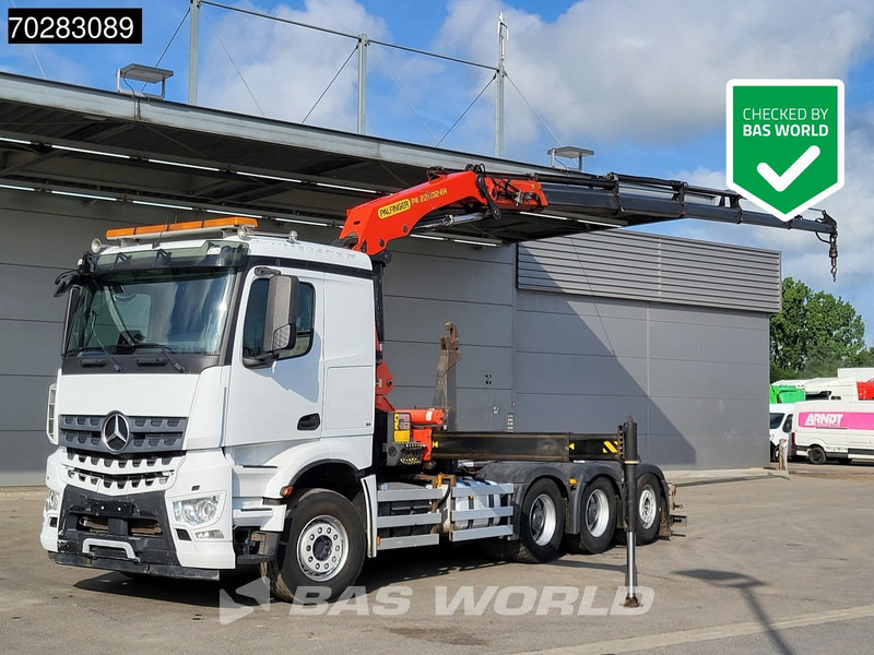 Mercedes-Benz Arocs 3245 Actros 8X4 Palfinger PK22002 EH Crane 17tons hooklift Big-Axle Lift+Lenkachse Navi Euro 6 - 후크 리프트 트럭, 크레인 트럭 : 사진 1 Mercedes-Benz Arocs 3245 Actros 8X4 Palfinger PK22002 EH Crane 17tons hooklift Big-Axle Lift+Lenkachse Navi Euro 6 - 후크 리프트 트럭, 크레인 트럭 : 사진 1
